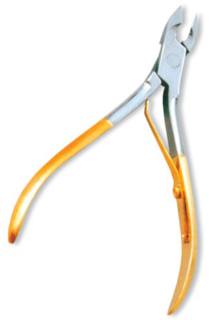 Cuticle Nipper, Single Spring. Half Gold. Cuticle Nipper, Single Spring. Half Gold.
