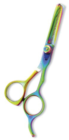 Professional Thinning Scissor. One Blade Teeth and One Blade Razor. Multicolor coating. Professional Thinning Scissor. One Blade Teeth and One Blade Razor. Multicolor coating.