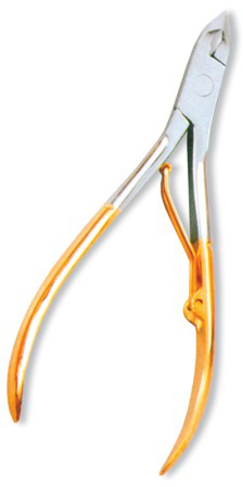 Cuticle Nipper, Single Spring. Half Gold. Cuticle Nipper, Single Spring. Half Gold.