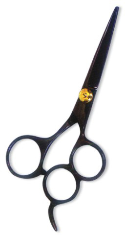 Professional Hair Cutting Scissor with razor edge. Black Color Coating. Three Rings. Professional Hair Cutting Scissor with razor edge. Black Color Coating. Three Rings.