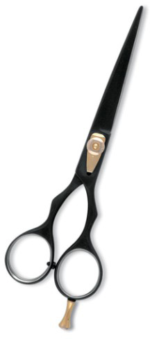 Professional Hair Cutting Scissor with razor edge. Black Color Coating. Professional Hair Cutting Scissor with razor edge. Black Color Coating.